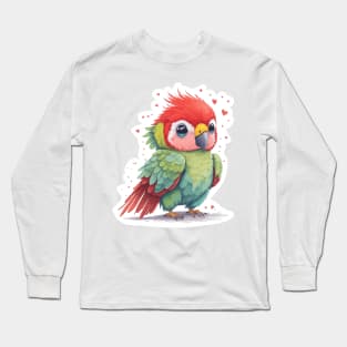 Minimal Cute Baby Parrot Long Sleeve T-Shirt